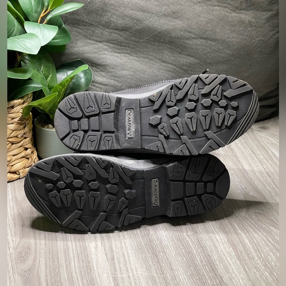 BearPaw Marina Black & Grey Fur Trim Boots - Picture 8 of 12